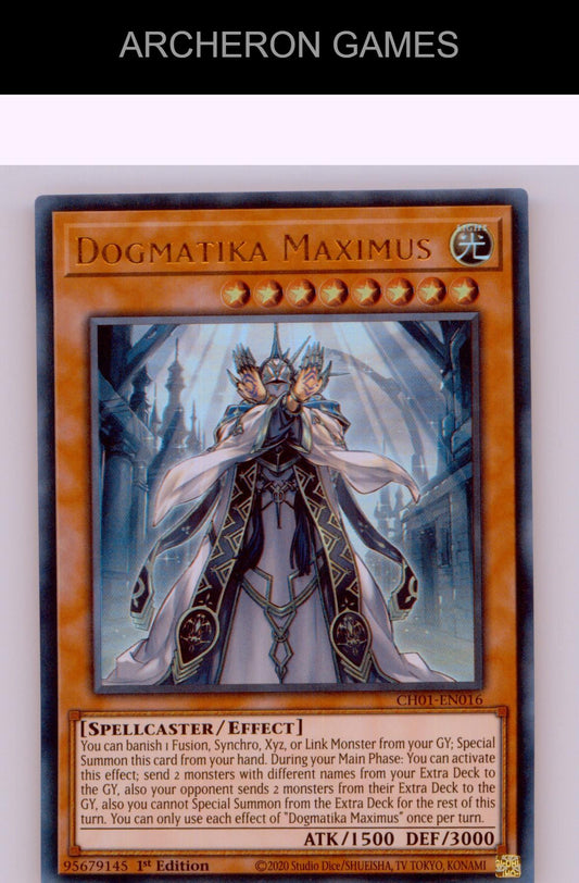 Dogmatika Maximus Ultra Rare YUGIOH Card 1st Edition