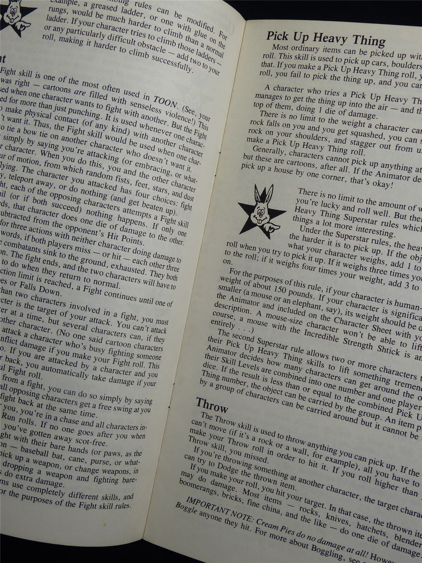 Toon Cartoon Roleplaying Game: Steve jackson Games - Roleplay Booklet #N0
