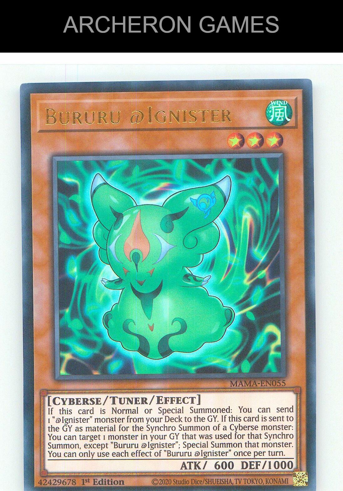 Bururu @Ignister Ultra Rare YUGIOH Card 1st Edition