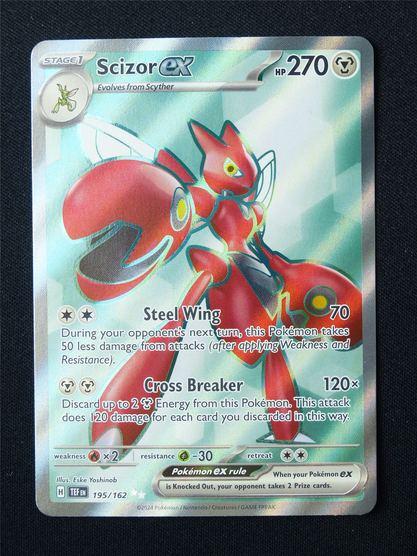 Scizor EX 195/162 Textured Holo - Pokemon Card #619