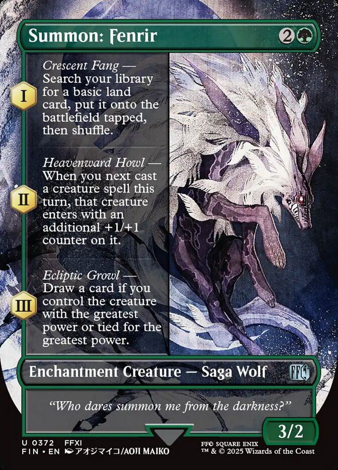 Summon: Fenrir - Final Fantasy fin