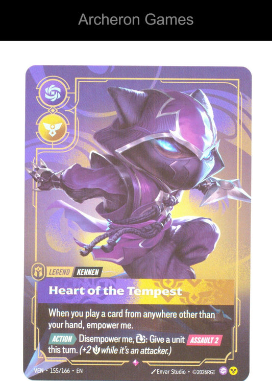 Kennen - Heart of the Tempest VEN 155/166 R Vendetta Riftbound Card Foil