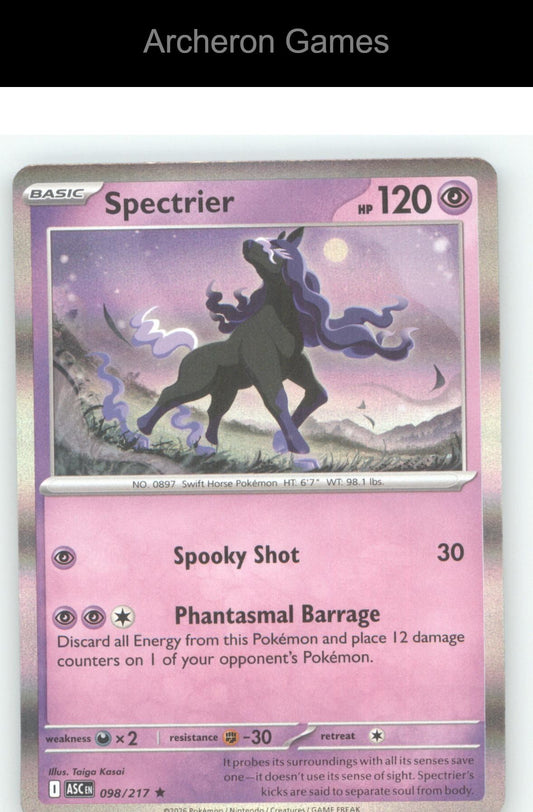 Pokemon Card Spectrier ASC 098/217 R Ascended Heroes Holo