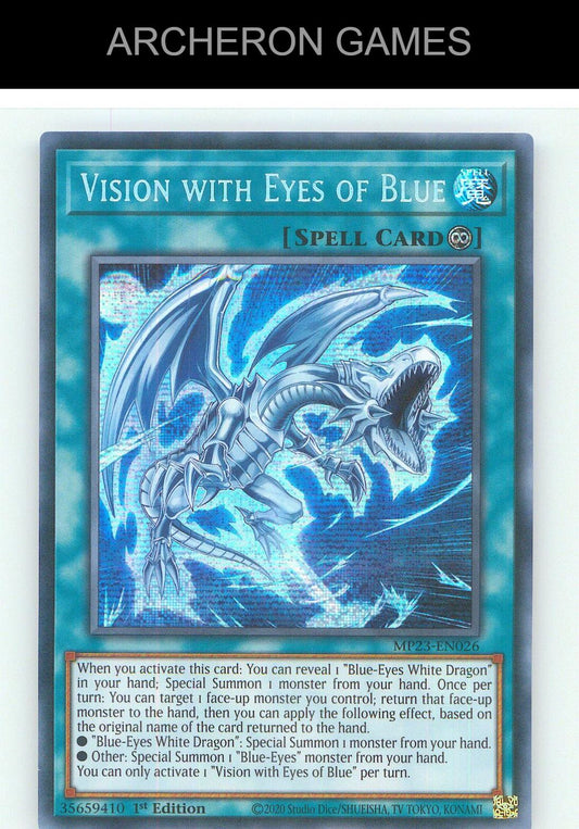 Vision with Eyes of Blue Prismatic Secret Rare YUGIOH Card 1st Edition