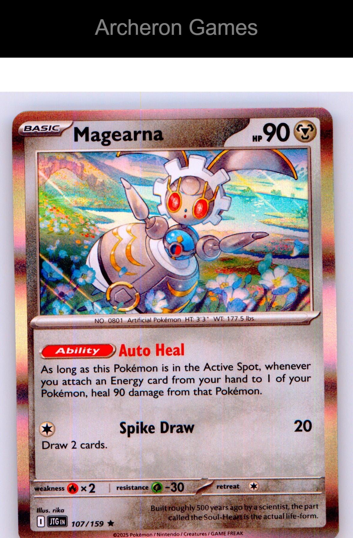 Pokemon Card Magearna JTG 107/159 R Journey Together Holo