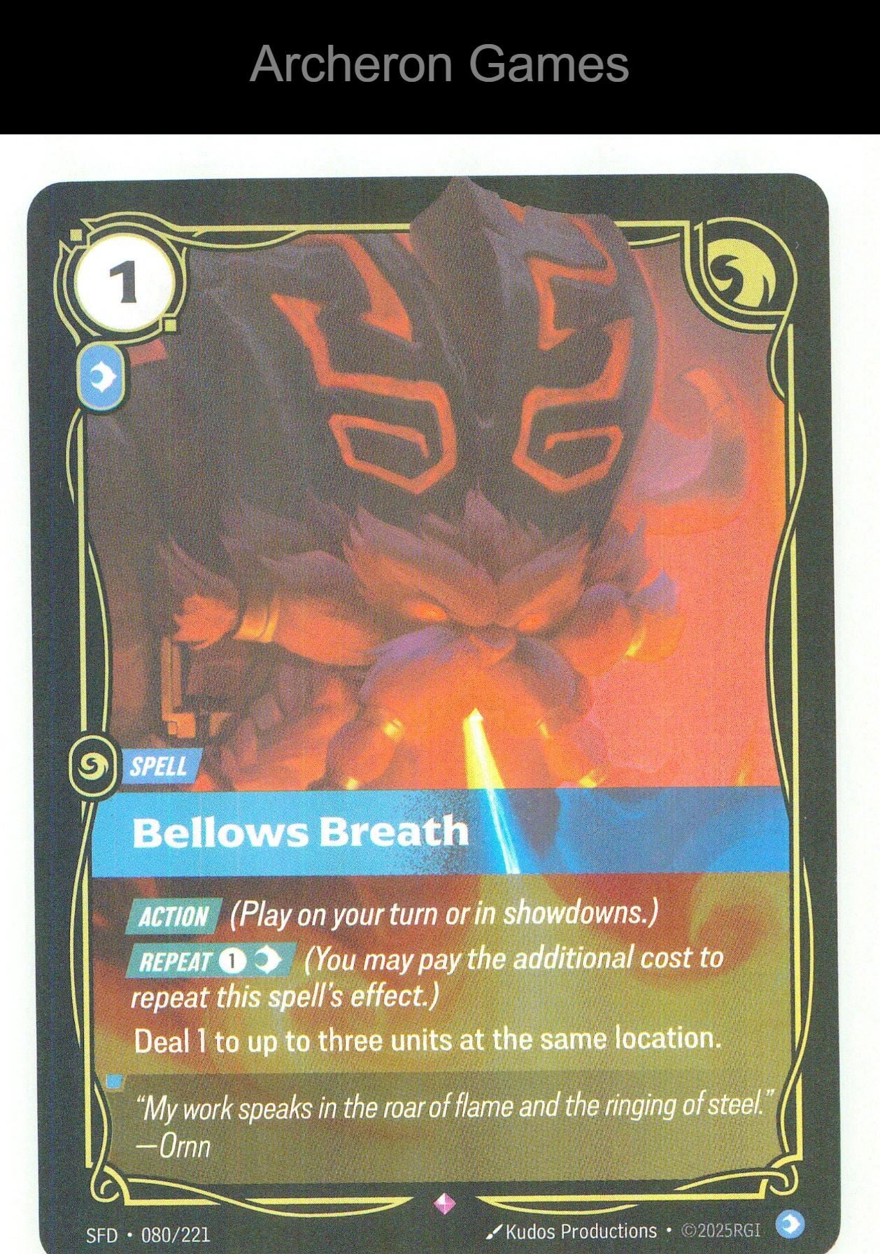 Bellows Breath SFD 080/221 R Spiritforged Riftbound Card Foil