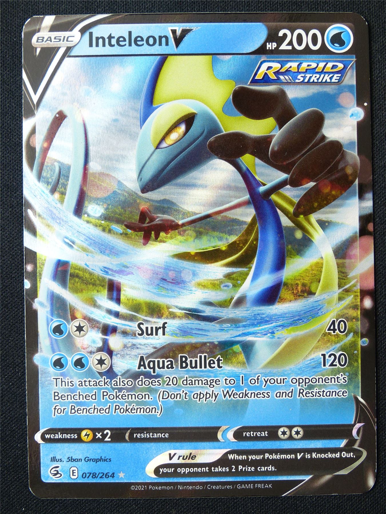 Inteleon V 078/264 Holo - Pokemon Card #1E2