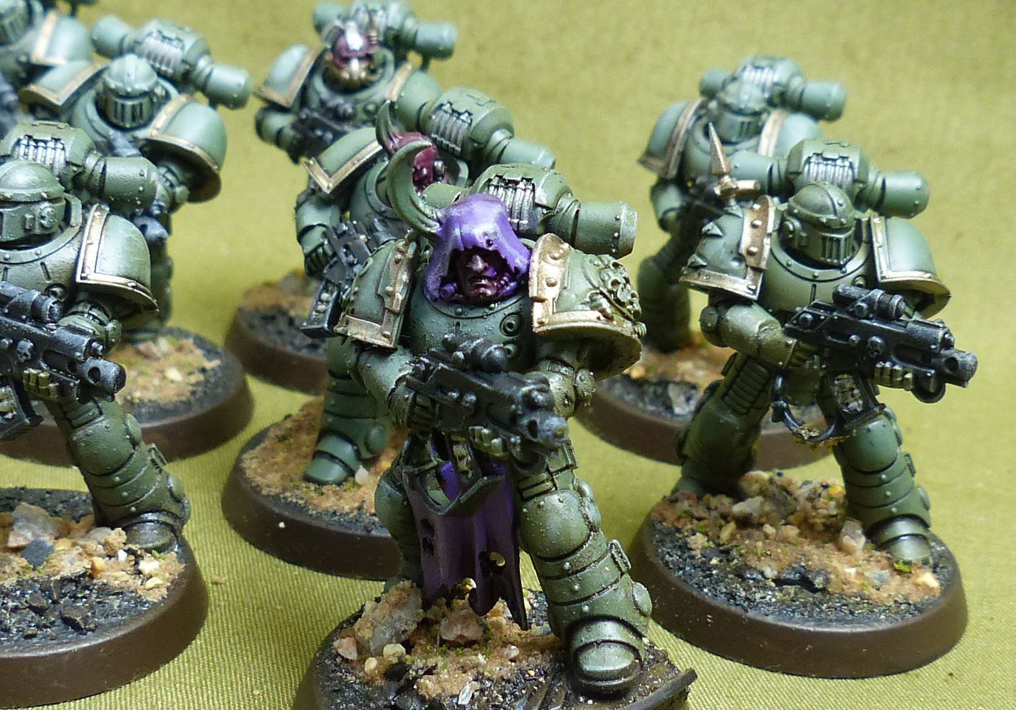MKII Tactical Squad set of 10 painted - Death Guard - Warhammer Horus Heresy #42U