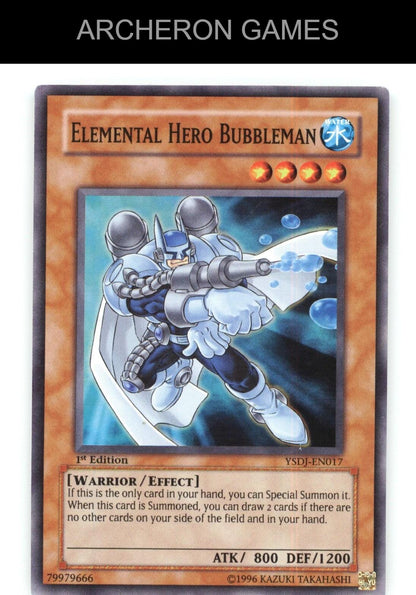Elemental HERO Bubbleman SR YUGIOH Card