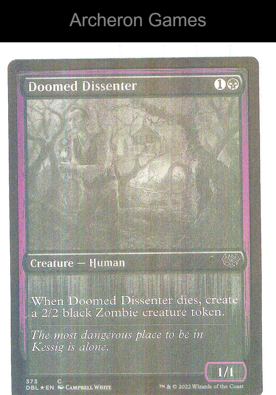 Doomed Dissenter DBL 373 C MTG Card NM/EX+ Foil