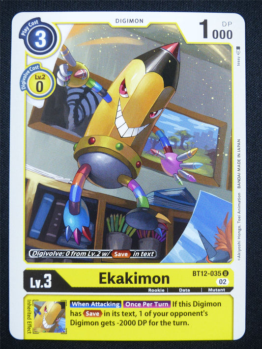 Ekakimon BT12-035 U - Digimon Card #LL