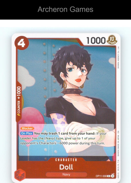 Doll OP11-008 R One Piece Card NM/EX+ Foil