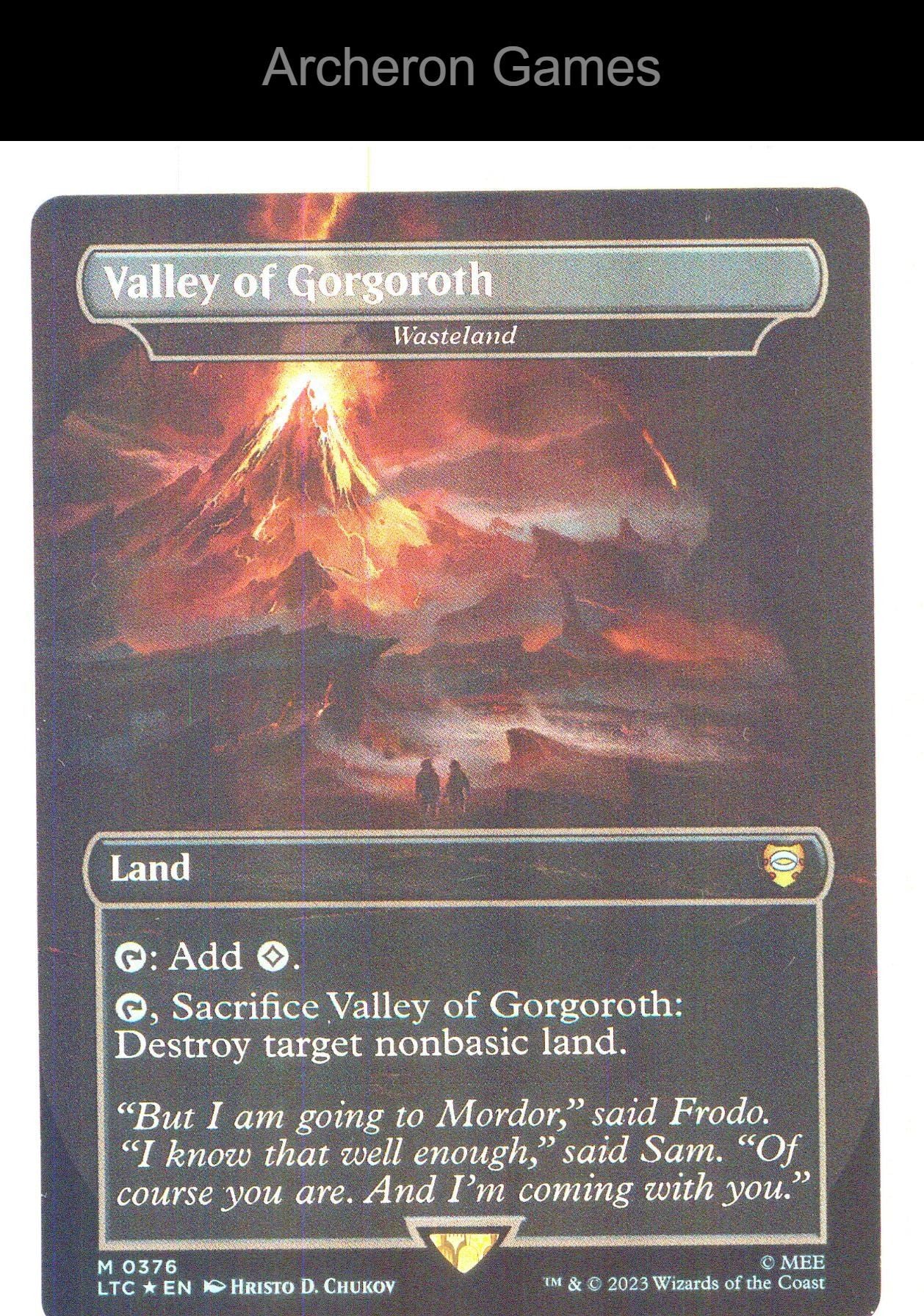 Valley of Gorgoroth - Wasteland LTC 376 Mythic MTG Card NM/EX+ Foil