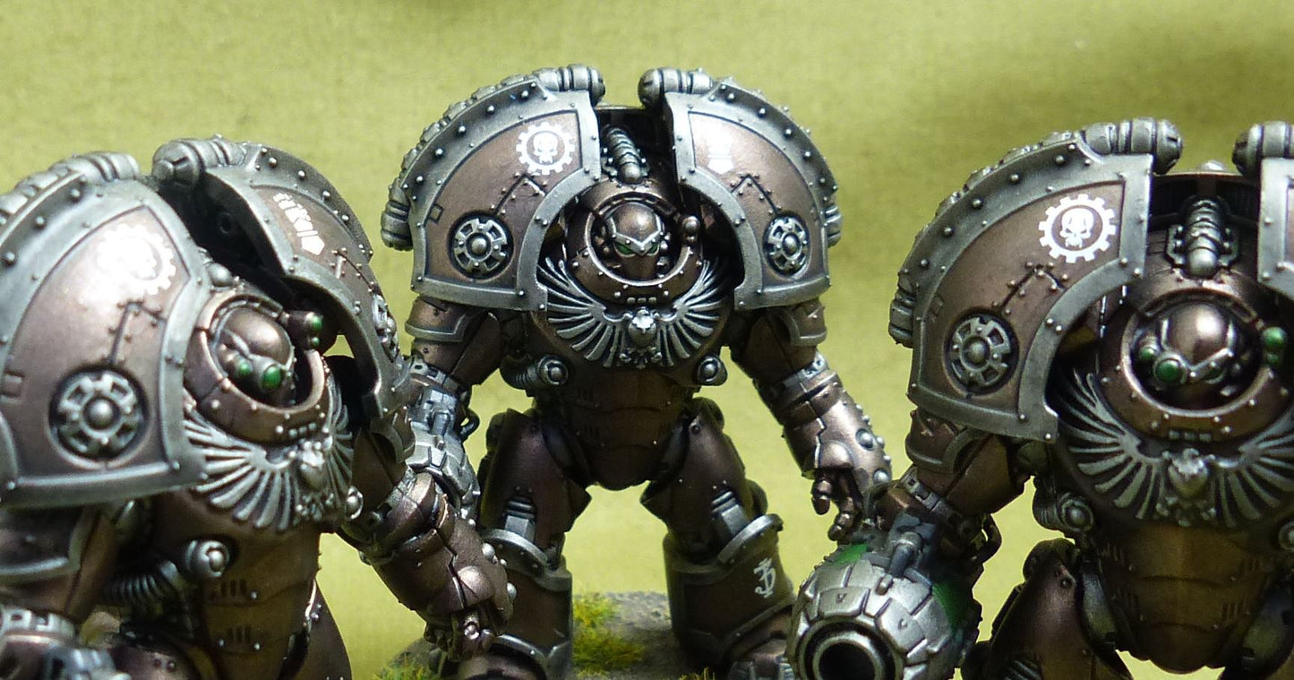 Saturnine Terminator Squad set of 3 painted - Astartes - Warhammer Horus Heresy #OZ
