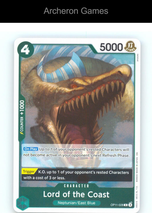 Lord of the Coast (Judge Pack Vol. 7) OP11-028 R One Piece Card NM/EX+ Foil