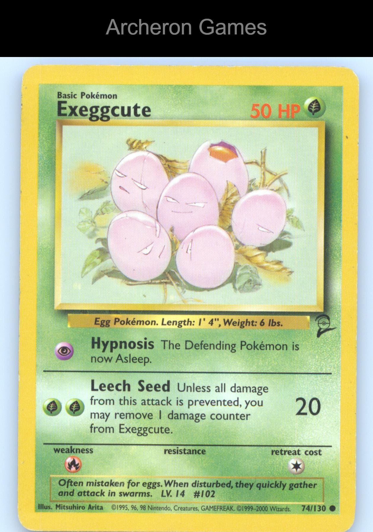 Pokemon Card Exeggcute B2 74/130 C Base Set 2