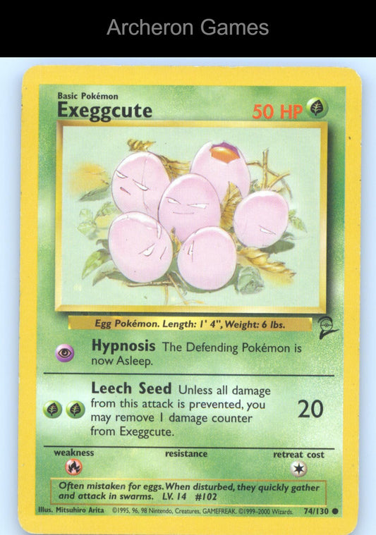 Pokemon Card Exeggcute B2 74/130 C Base Set 2