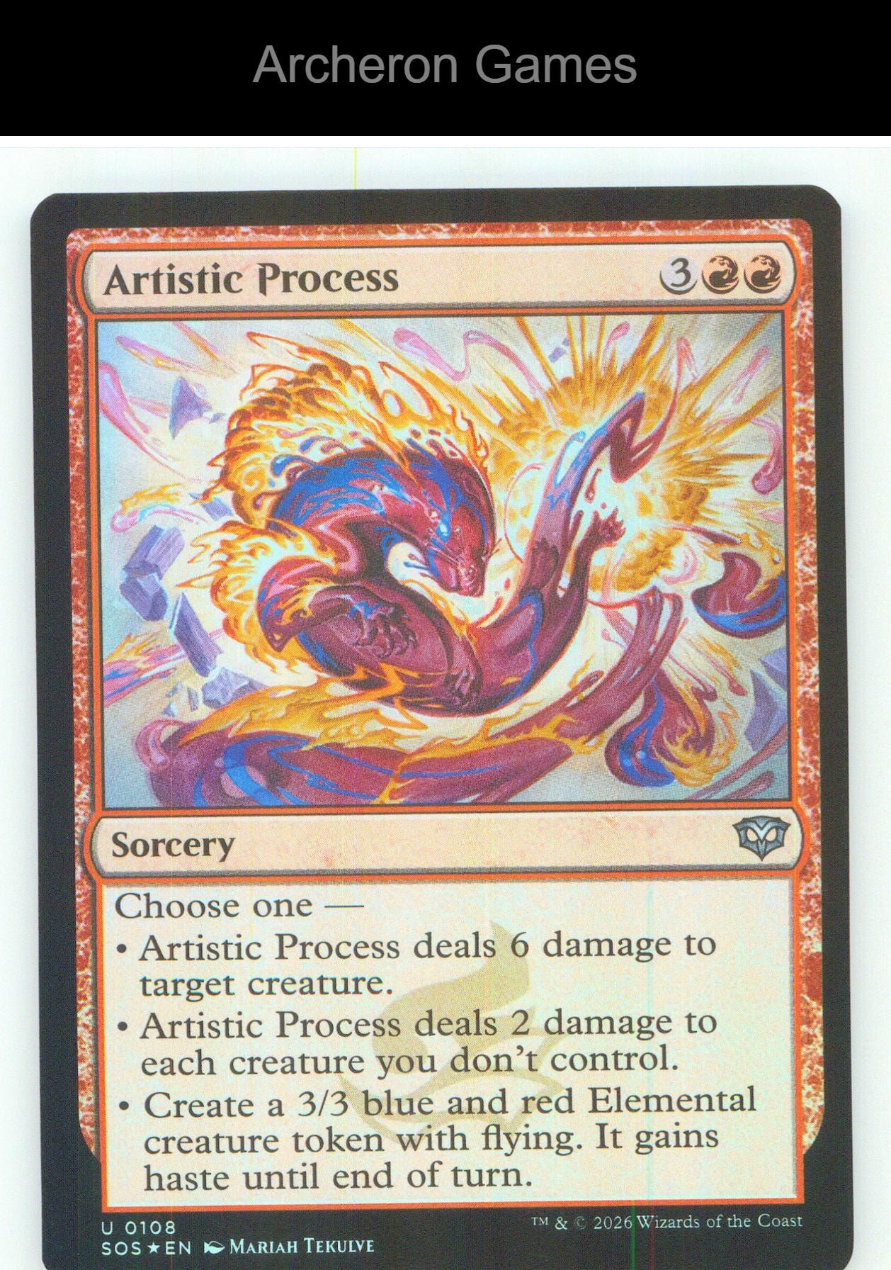 Artistic Process SOS 108 UC MTG Card NM/EX+ Foil
