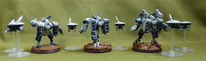 XV8 Crisis Battlesuit Team painted - Tau Empire - Warhammer 40K #2YP