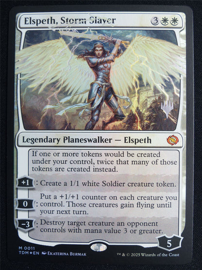 Elspeth Storm Slayer Foil Promo stamped - TDM - Mtg Card #4LO
