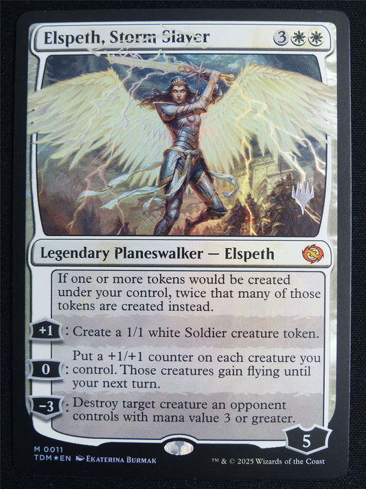 Elspeth Storm Slayer Foil Promo stamped - TDM - Mtg Card #4LO