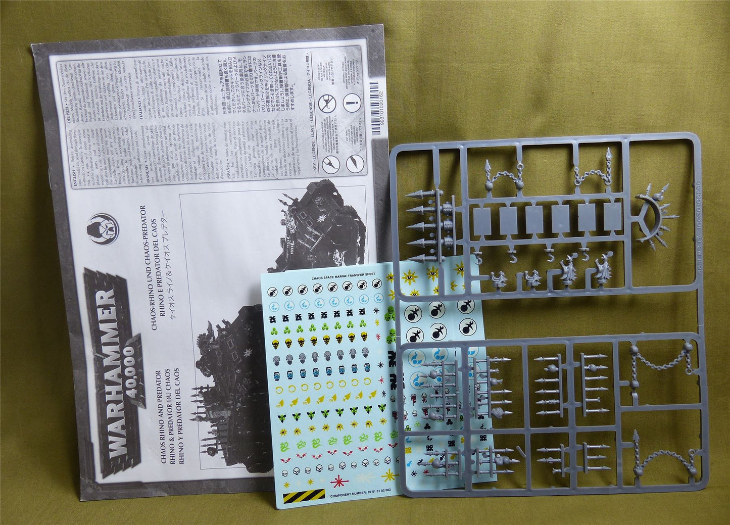 Chaos Predator complete sprue - Chaos Space Marines - Warhammer 40K #1PM