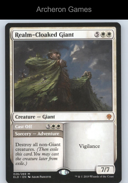 Realm-Cloaked Giant 26 Mythic MTG Card Promo Pack: Throne of Eldraine