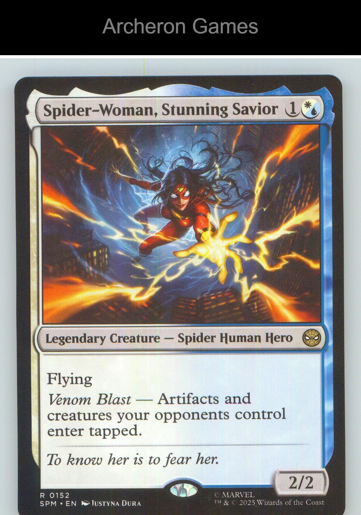 Spider-Woman, Stunning Savior SPM 152 R MTG Card NM/EX+