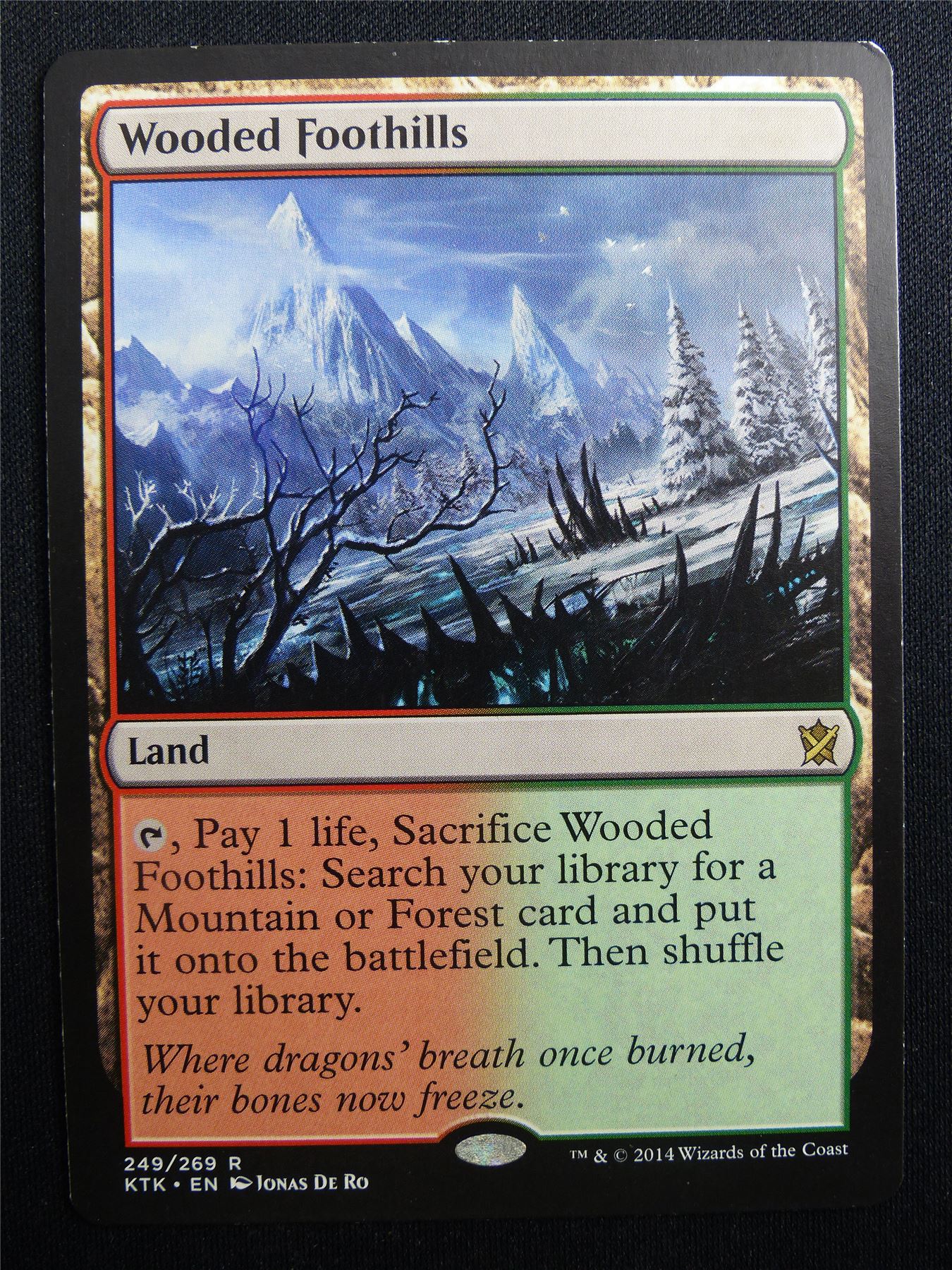 Wooded Foothills played - KTK - Mtg Card #3FB