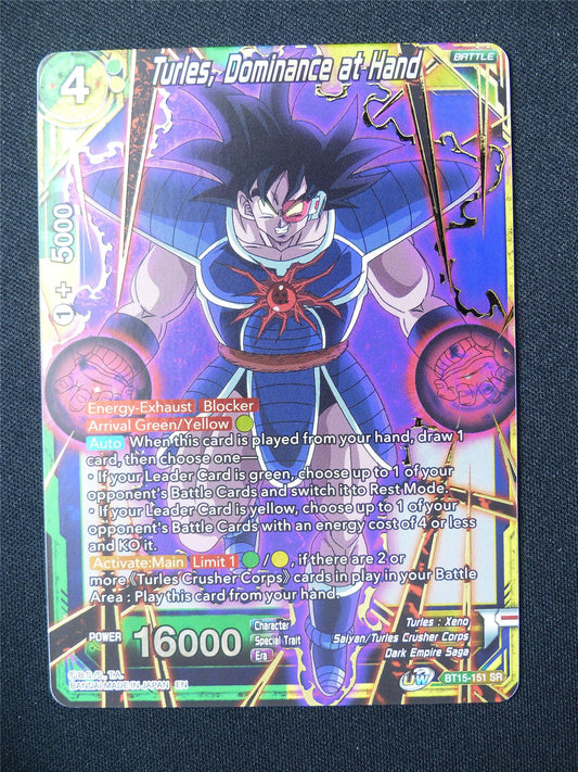 Turles Dominance at Hand BT15 SR - Dragon Ball Super Card #5QP