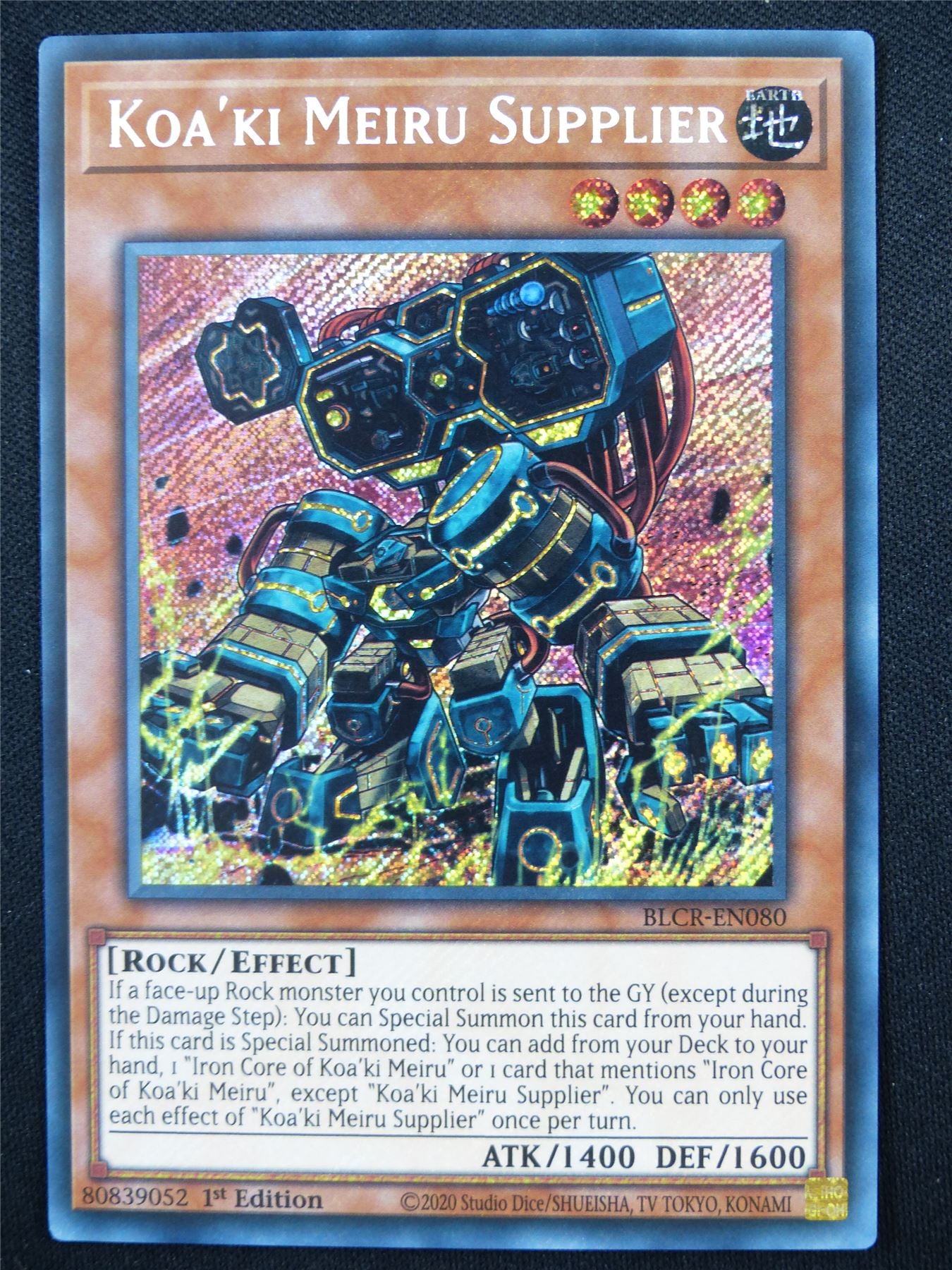 Koa'ki Meiru Supplier BLCR Secret Rare - 1st ed Yugioh Card #4IO