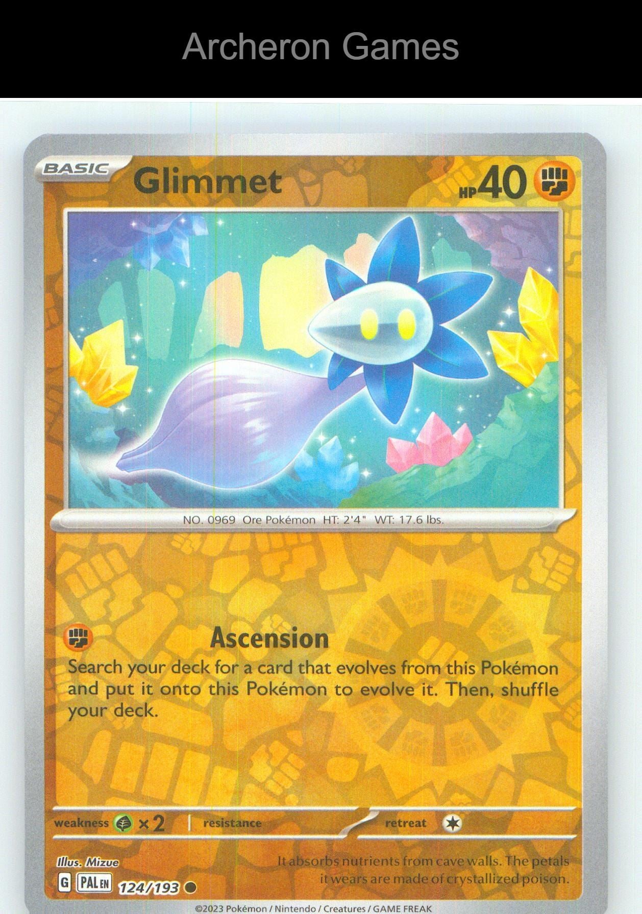 Pokemon Card Glimmet PAL 124/193 C Paldea Evolved Reverse Holo