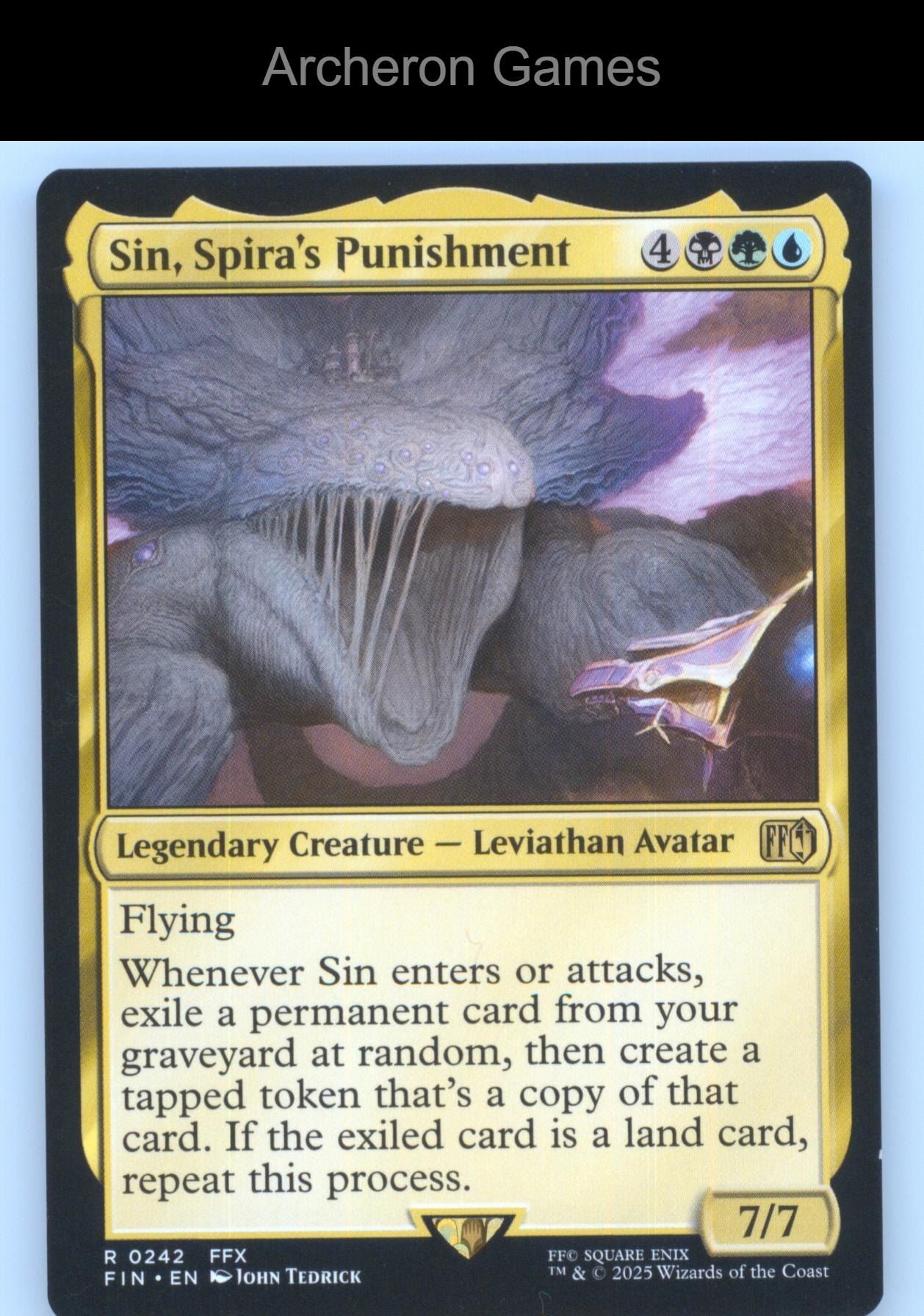 Sin, Spira's Punishment 242 R MTG Card FINAL FANTASY