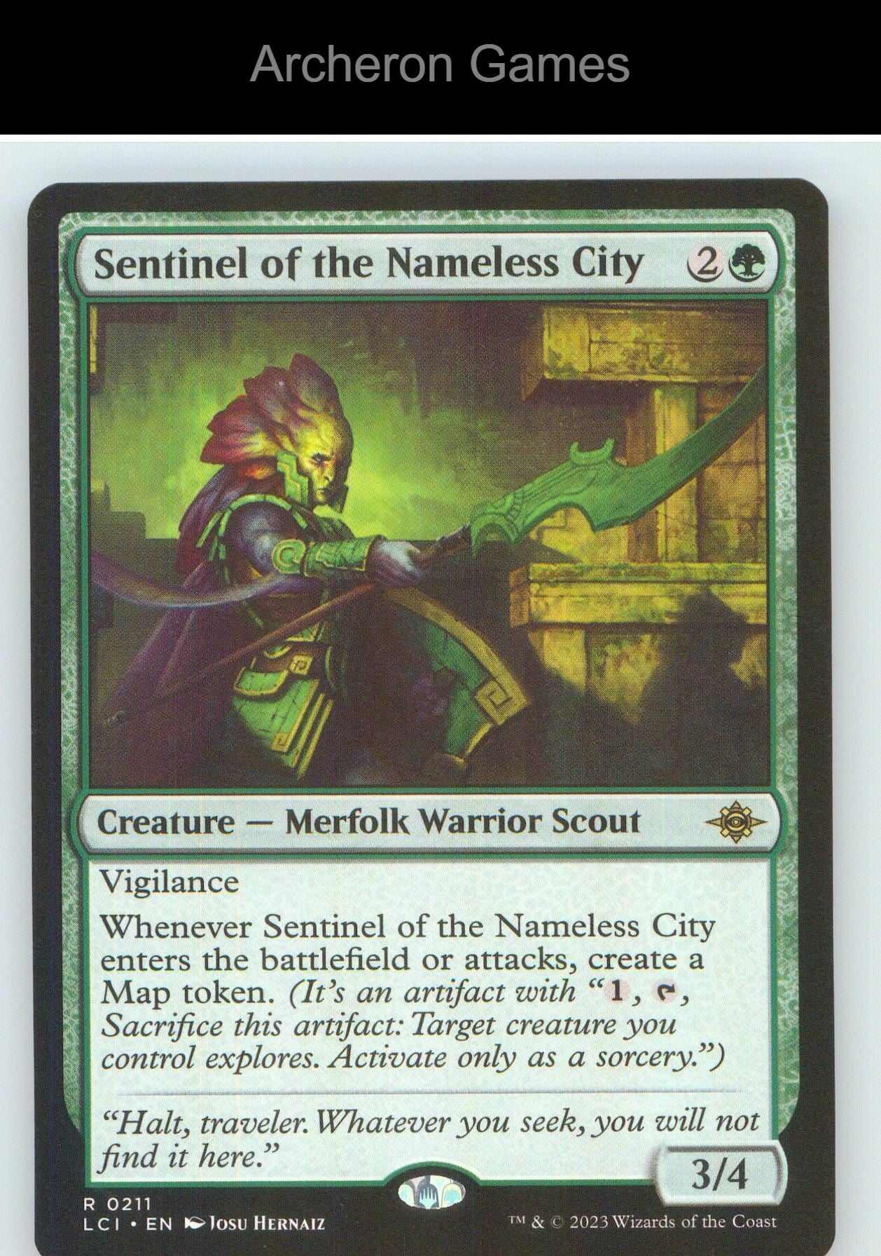 Sentinel of the Nameless City LCI 211 R MTG Card NM/EX+
