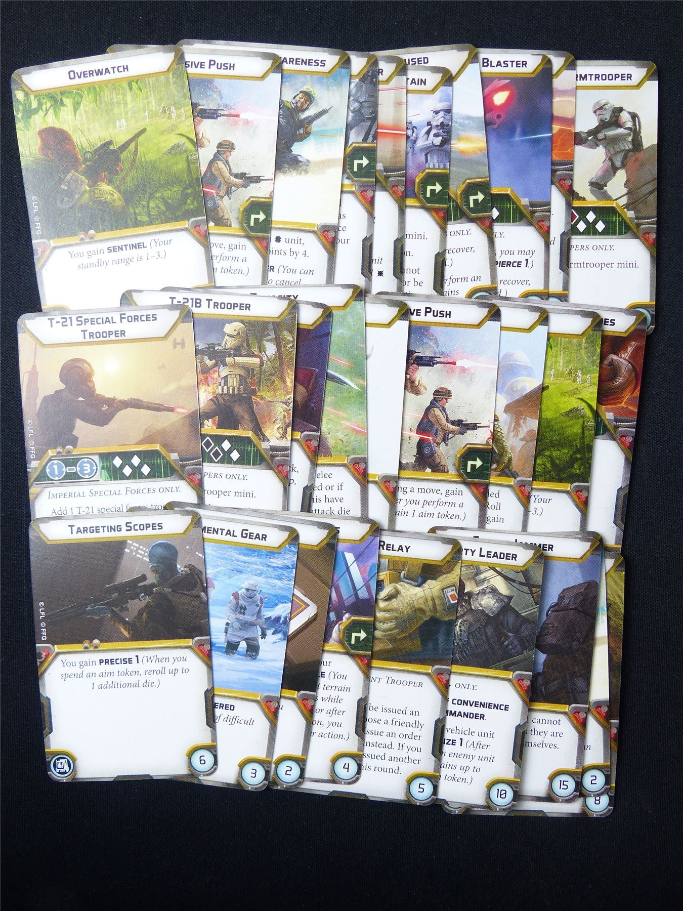 Collection of Star Wars Legion Upgrade Cards #25K