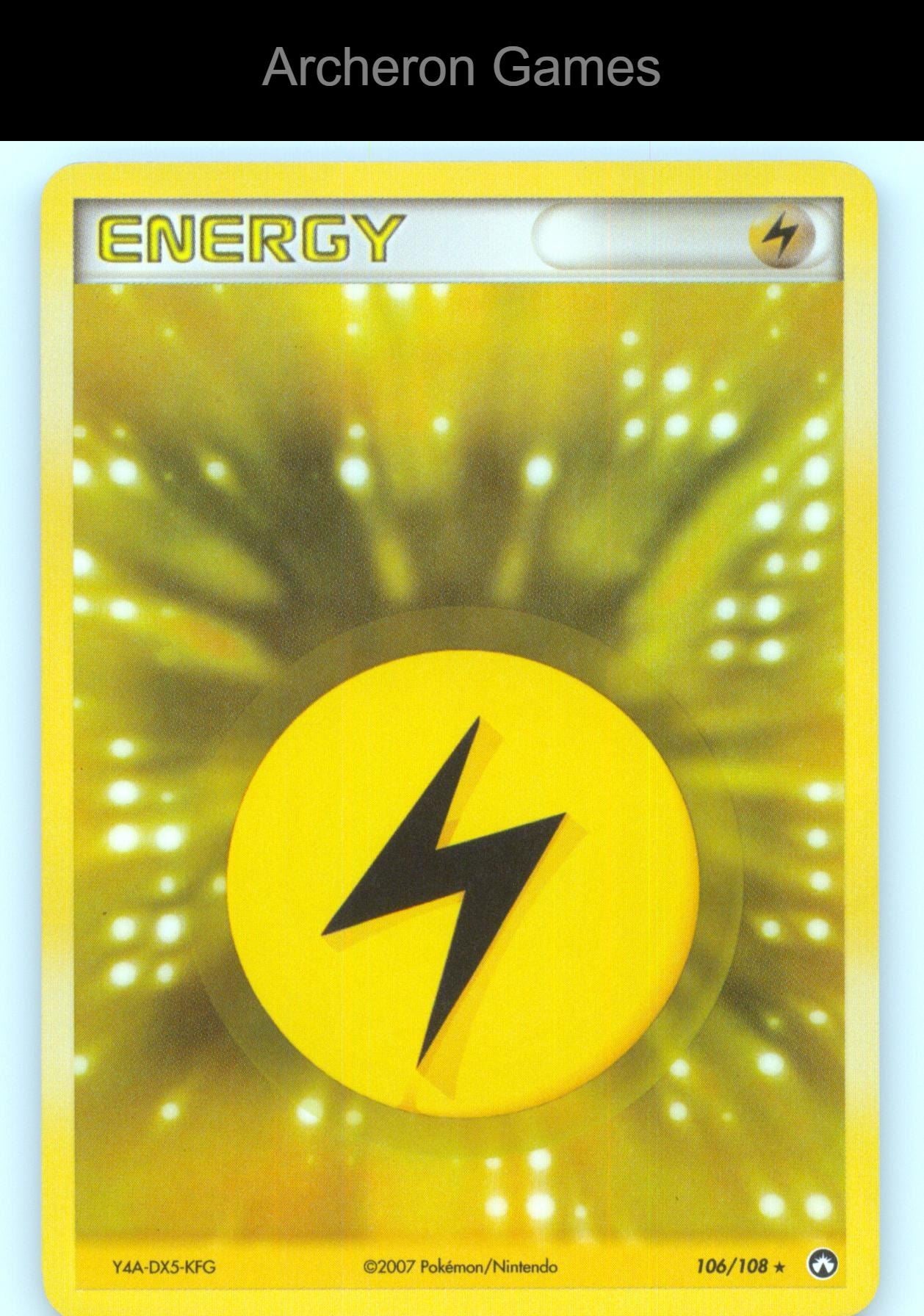Pokemon Card Lightning Energy PK 106/108 HOLO R Power Keepers