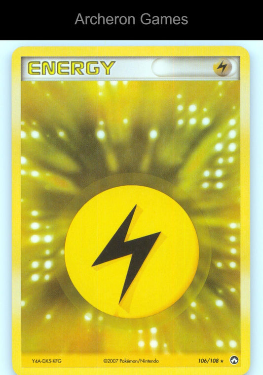 Pokemon Card Lightning Energy PK 106/108 HOLO R Power Keepers