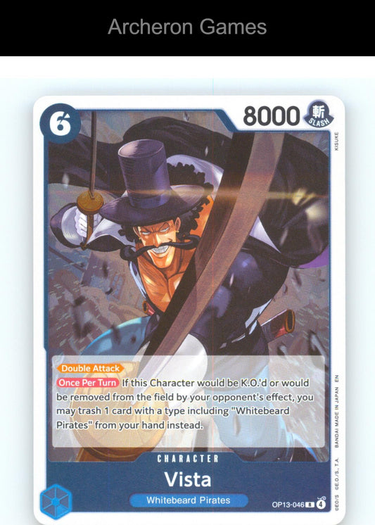 Vista OP13-046 R One Piece Card NM/EX+ Foil