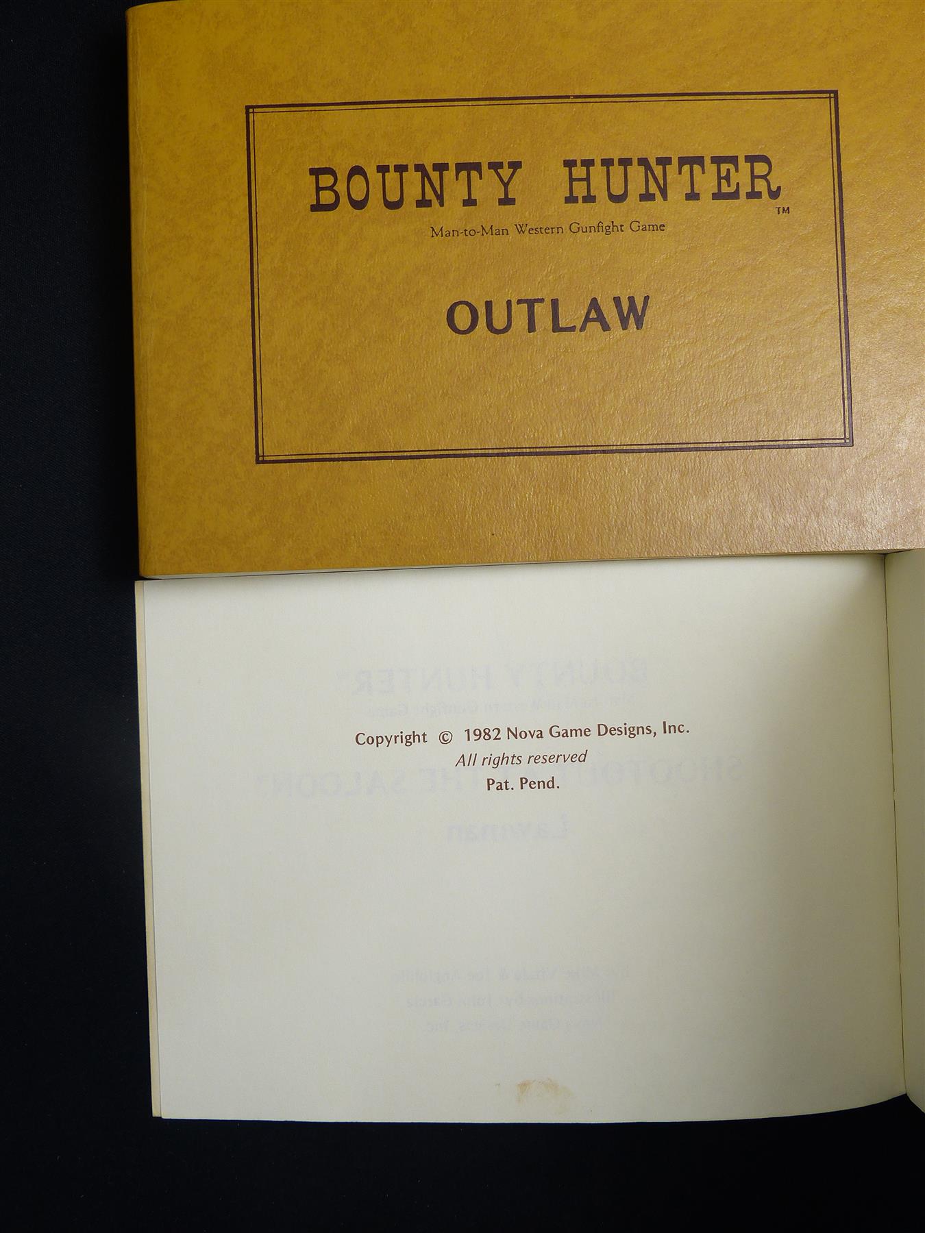 Bounty Hunter: Shootout at the Saloon - Nova Games Bookset and Rules #2WG
