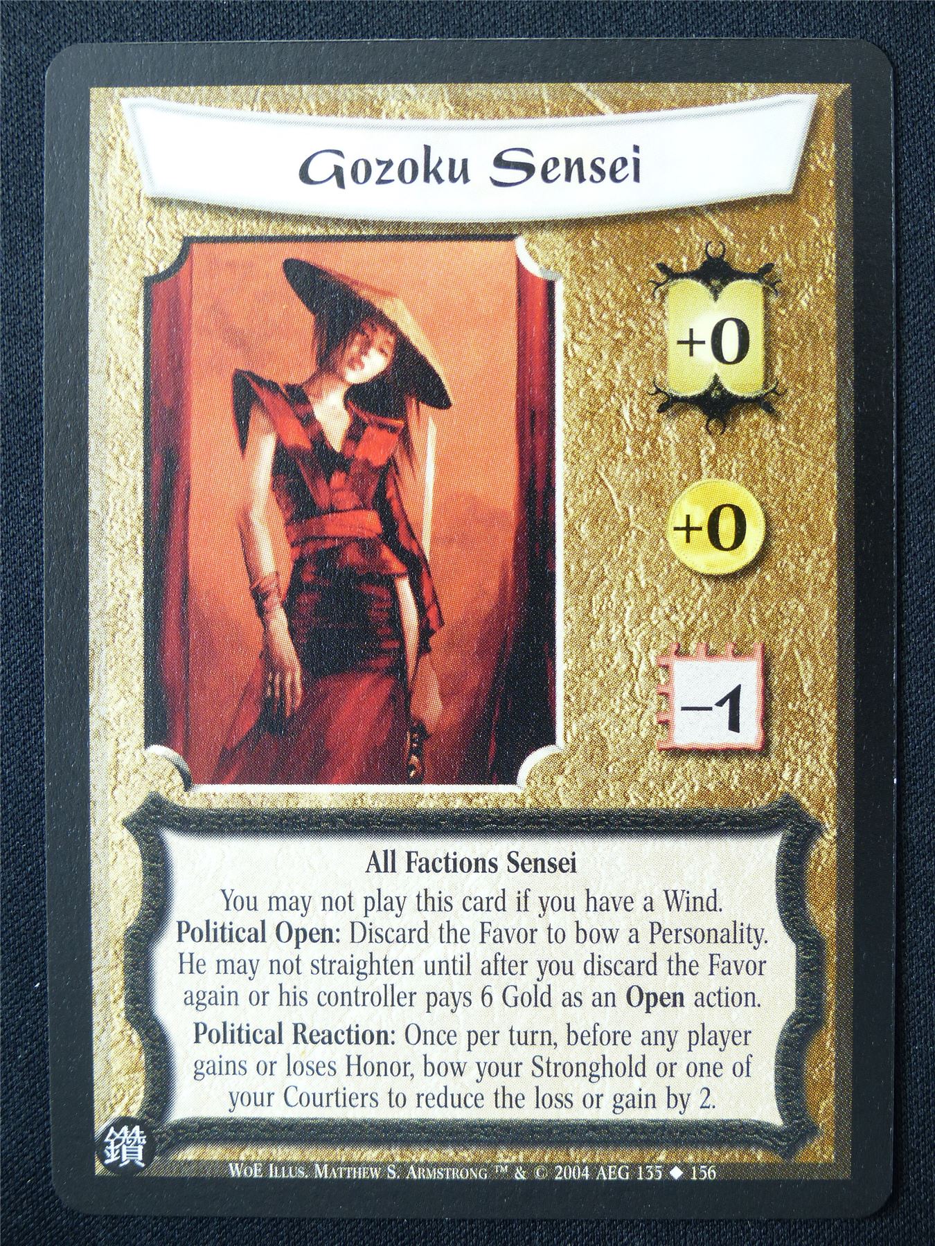 Gozoku Sensei - WoE - Legend of the Five Rings L5R Card #XP