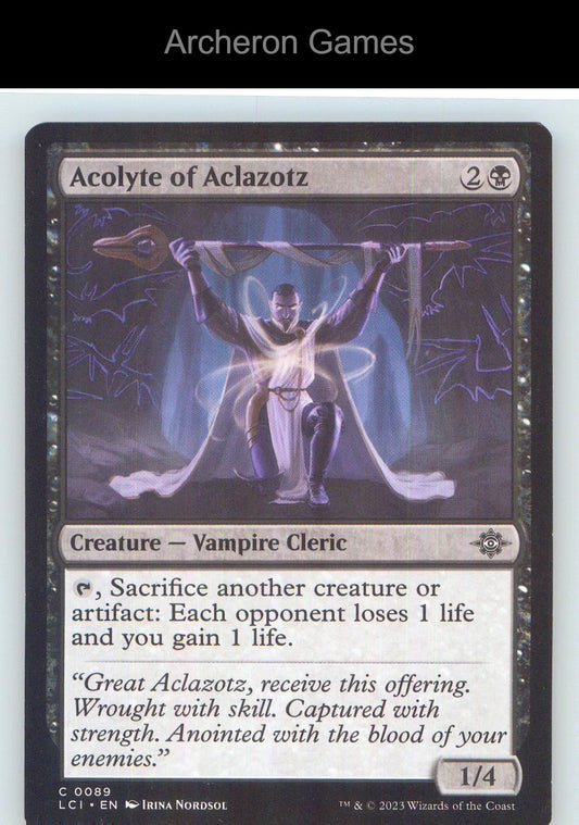 Acolyte of Aclazotz LCI 89 C MTG Card NM/EX+