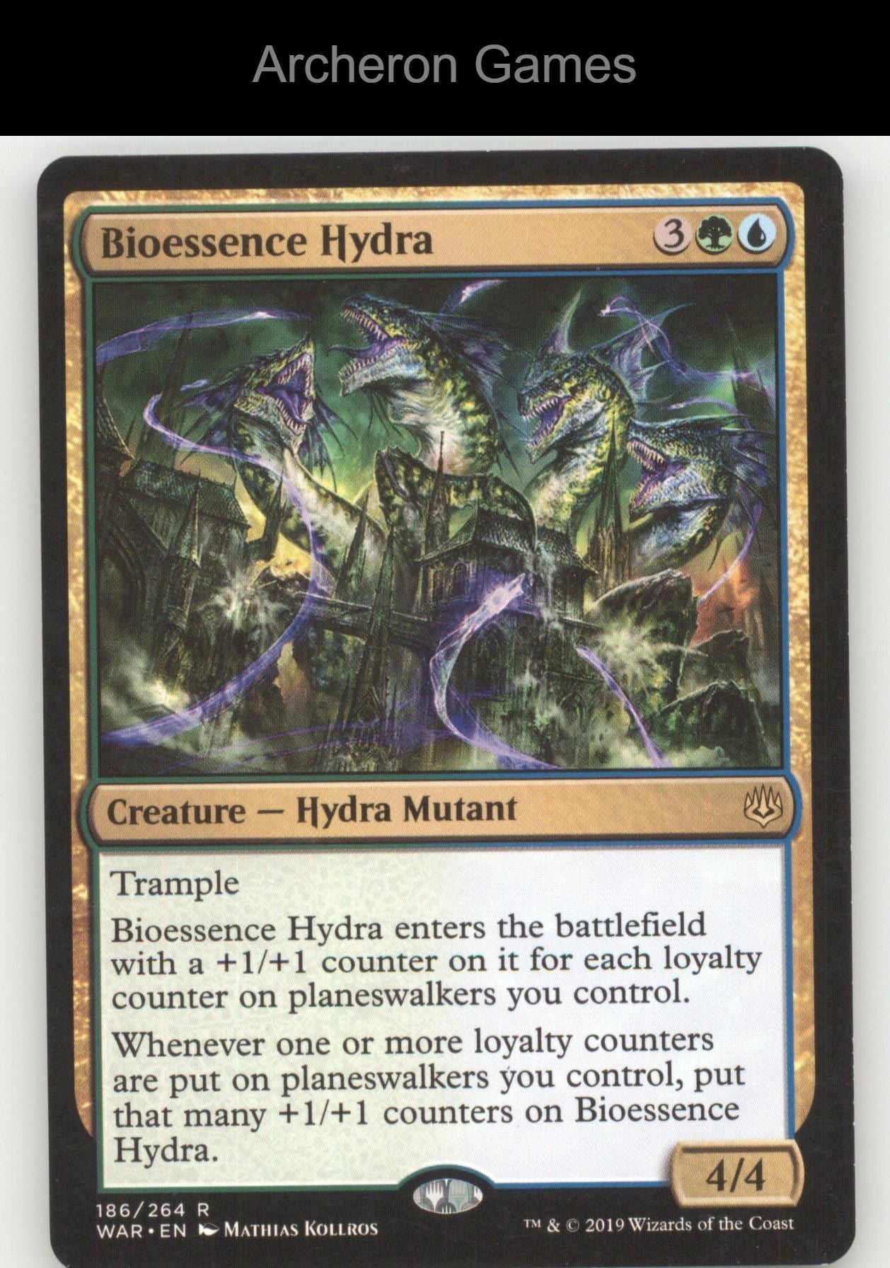 Bioessence Hydra 186 R MTG Card War of the Spark