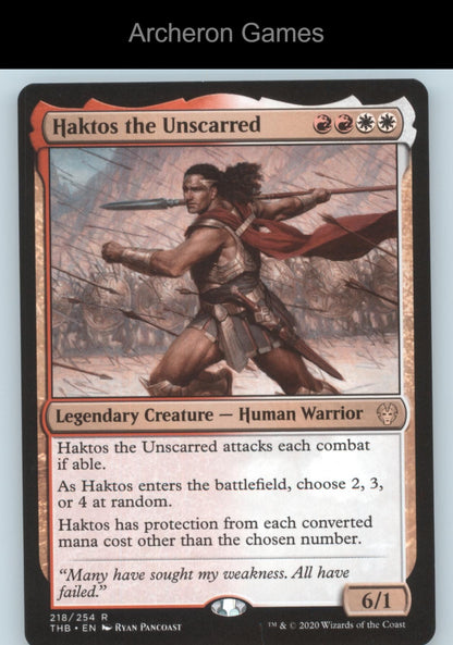 Haktos the Unscarred 218 R MTG Card Theros Beyond Death