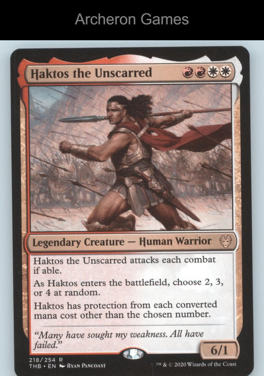 Haktos the Unscarred 218 R MTG Card Theros Beyond Death