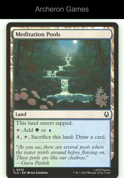 Meditation Pools 272 Land MTG Card Avatar: The Last Airbender
