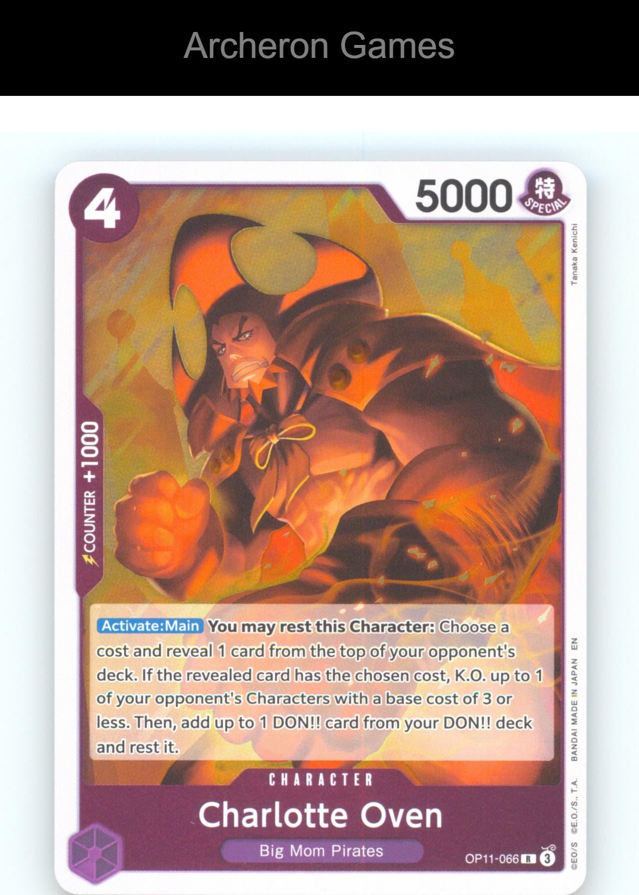Charlotte Oven OP11-066 R One Piece Card NM/EX+ Foil