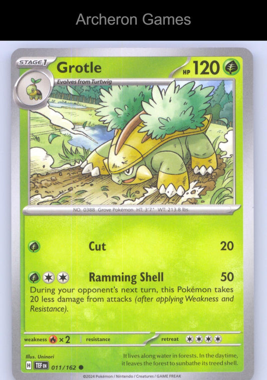 Pokemon Card Grotle TEF 011/162 C Temporal Forces