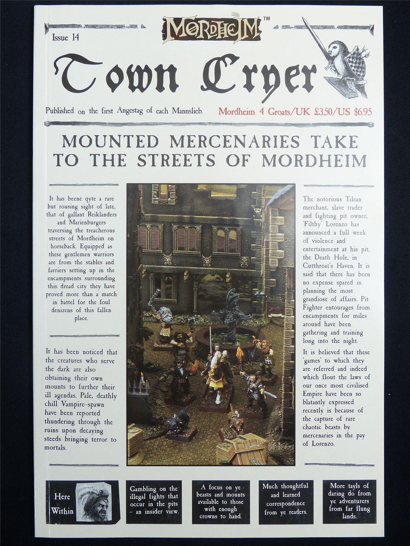 Mordheim: Town Cryer #14 Mounted Mercenaries - Games Workshop Magazine #1N3