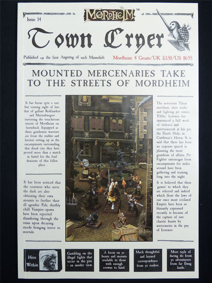 Mordheim: Town Cryer #14 Mounted Mercenaries - Games Workshop Magazine #1N3