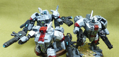XV8 Crisis Battlesuit Team painted - Tau Empire - Warhammer 40K #1QC